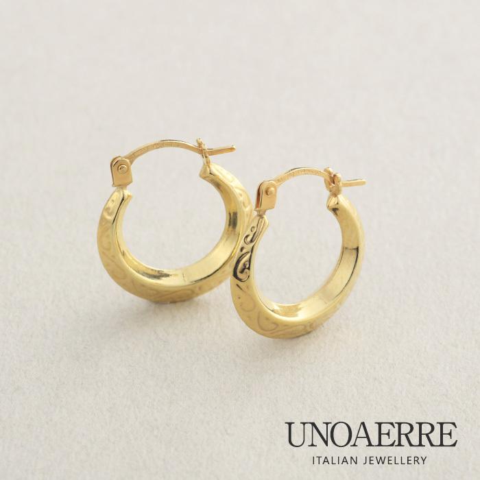 18Ｋイタリアンフープピアス-