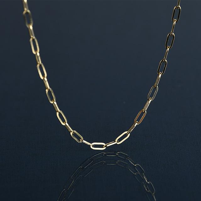 チェーンネックレス チェーン 18金 18k ゴールド 地金 ペーパー チェーンネックレス チェーン 18金 18k ゴールド 地金 ペーパー