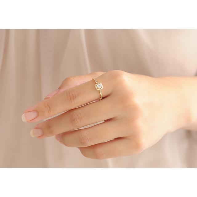 cullent リング スクエア K18 18金 18k ゴールド ダイヤモンド cullent リング スクエア K18 18金 18k ゴールド ダイヤモンド