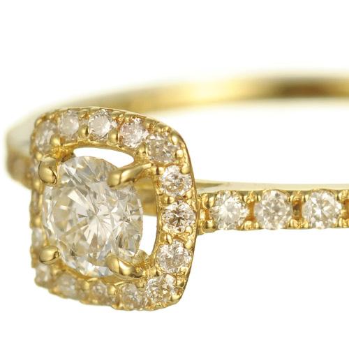 cullent リング スクエア K18 18金 18k ゴールド ダイヤモンド cullent リング スクエア K18 18金 18k ゴールド ダイヤモンド