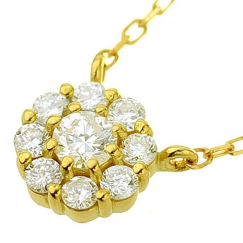 ネックレス K18 18金 18k ゴールド ダイヤモンド ダイヤ レディース　 ダイヤモンドネックレス K18 brilliance dia｜cullent｜07