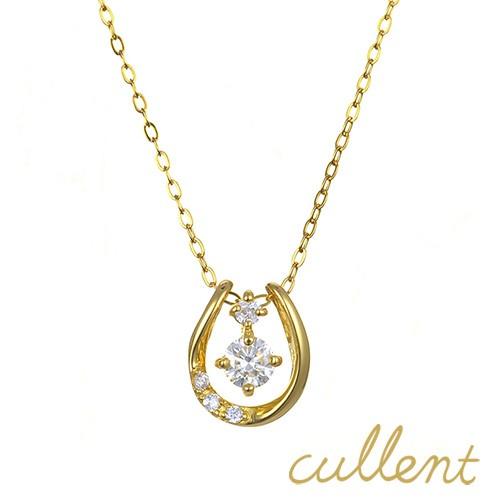 ネックレス K18 18金 18k ゴールド ダイヤモンド ホースシュー