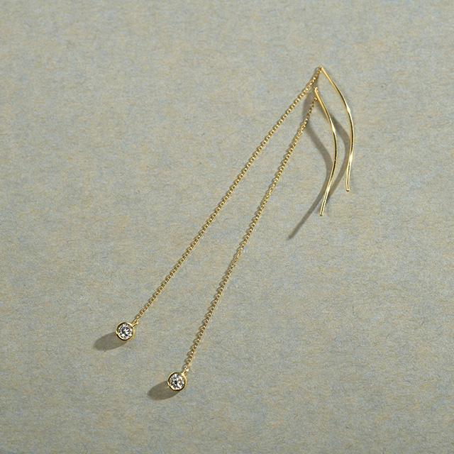 cullent スレッダーピアス ロングピアス チェーンピアス 18金 cullent スレッダーピアス ロングピアス チェーンピアス 18金