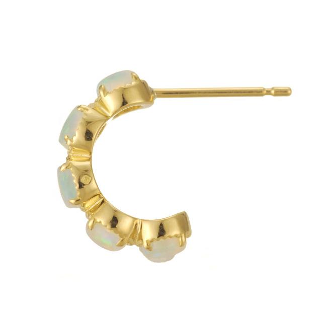 楽天市場】K18 オパール フープピアス destiny hoop フープピアス K18 18金 18k オパール ピアス レディース ゴールド  シンプル ニッケルフリー 金属アレルギー ノンアレルギー : K18ジュエリー cullent（カレン）