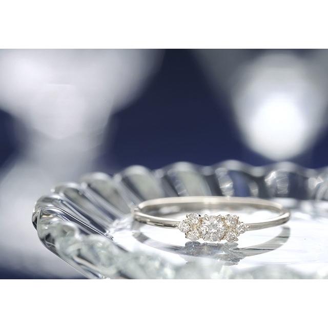 Pt900ダイヤモンドリングピンキーリング