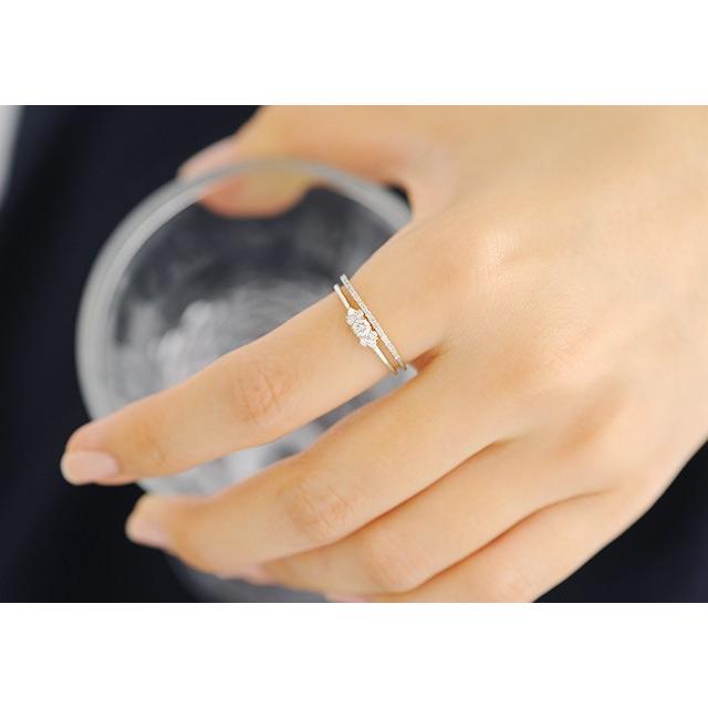 Pt900ダイヤモンドリングピンキーリング