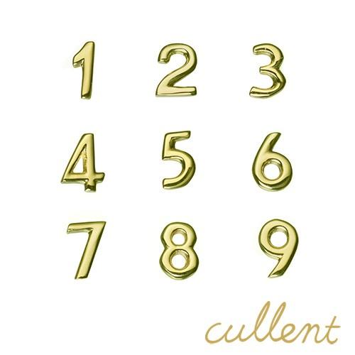 cullent 片方ピアス 数字 ナンバー ゴールド 18金 小さい 小さめ K18 