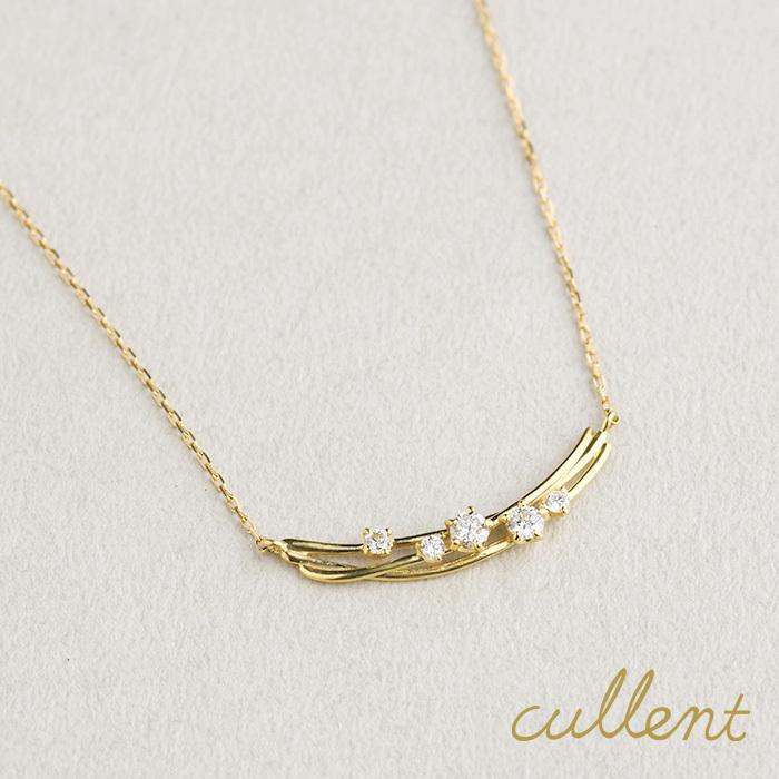 ネックレス ペンダント 18金 18k ゴールド ダイヤ レディース ジュエリー アクセサリー おしゃれ K18ダイヤモンドネックレス milky way