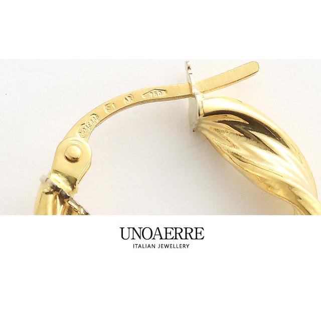 ピアス ゴールド 18k 18金 イタリアンジュエリー フープ K18 フープ 