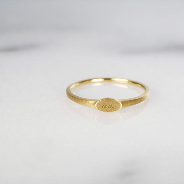 18金 18k 艶消し マット 指輪 地金 石なし 名入れ イニシャル 18金 18k 艶消し マット 指輪 地金 石なし 名入れ イニシャル