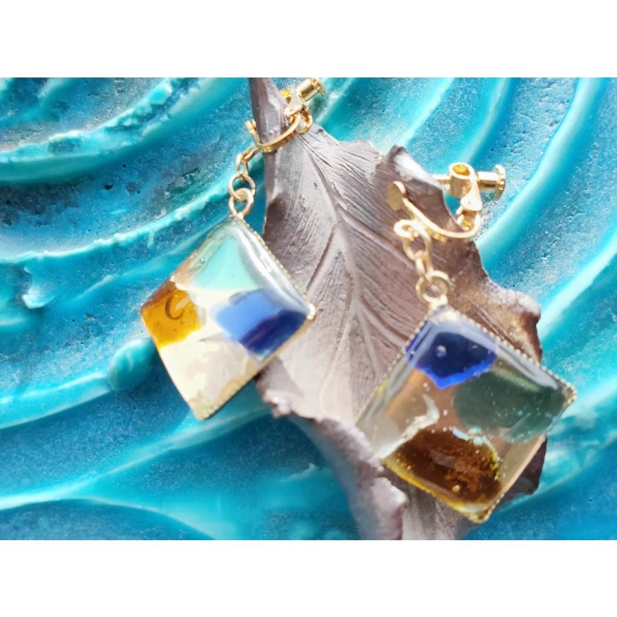 ブルーシーグラスオブジェ ３点セット 200g】＜青色系＞シーグラス 「 ヒルズシーグラス 」20mm以上<br><br