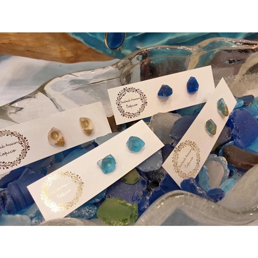 ビーチグラス 200g】＜青色系＞シーグラス 「 ヒルズシーグラス 」20mm以上<br><br