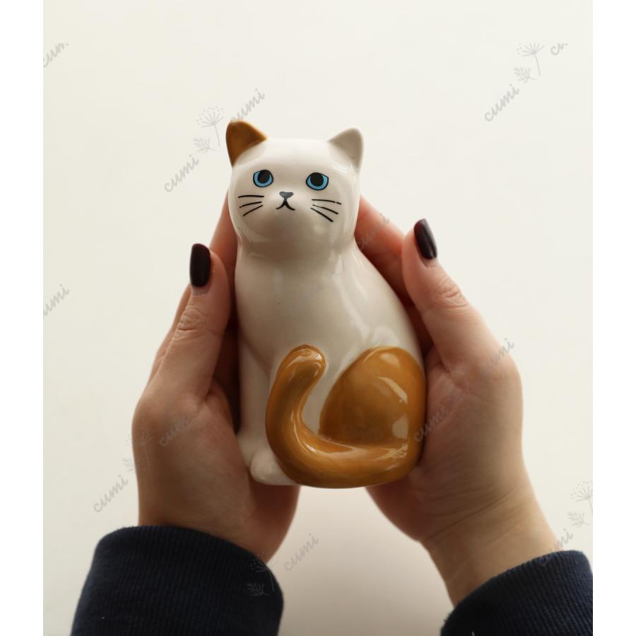 N0403 【1個】柄が選べる 猫 花瓶 陶器 フラワーベース 北欧 ねこ cat