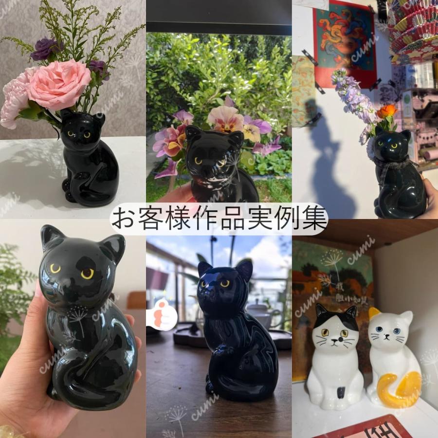N0403 【1個】柄が選べる 猫 花瓶 陶器 フラワーベース 北欧 ねこ cat