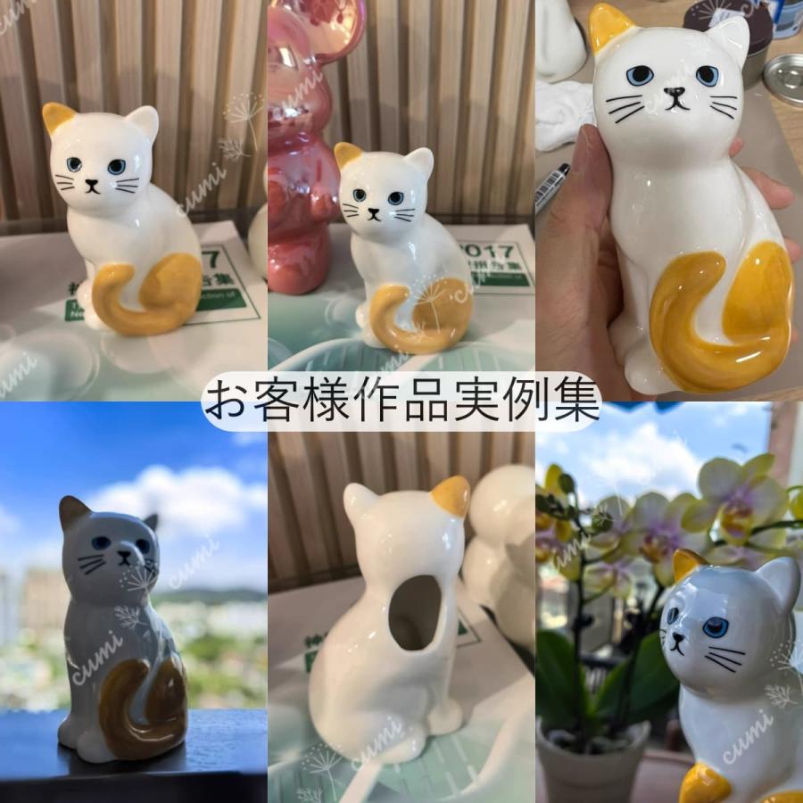 N0403 【1個】柄が選べる 猫 花瓶 陶器 フラワーベース 北欧 ねこ cat