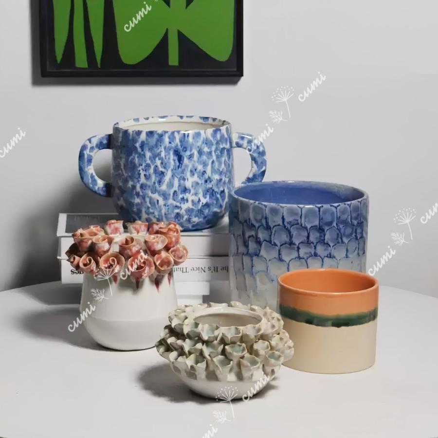SU06 陶器花瓶 フラワーベース 北欧デザイン おしゃれ花器 一輪挿し