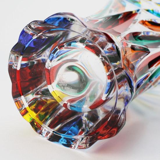 花瓶 花器 フラワーベース ガラス 大きい カラフル デザイン