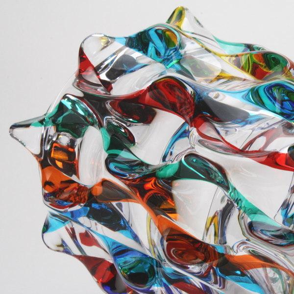 【未使用品】イタリア製 特大 ガラス フラワーベース 花瓶 花器　輸入雑貨 Amazon.co.jp: ZECCHIN イタリア製ベネチアンガラス花瓶「SAN