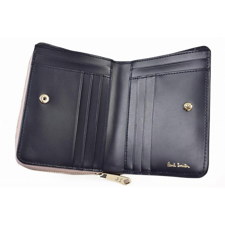 【新品】ポールスミス キャットドゥードゥル 2つ折り財布 ラウンド ピンク Paul Smith（ポール・スミス） 二つ折り 財布 ラウンドファスナー