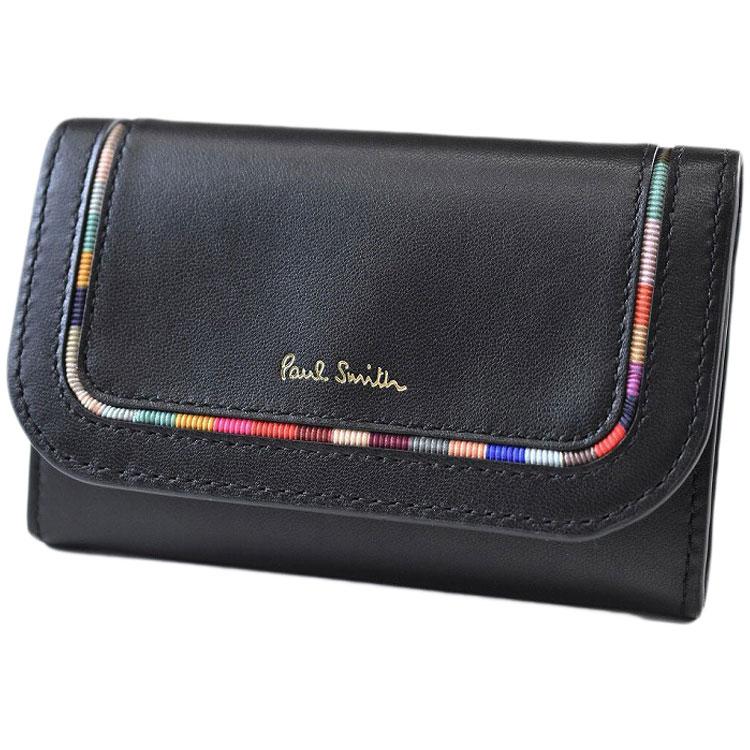 Paul Smith 名刺入れ 黒 レザー Paul Smith（ポール・スミス） 名刺入れ レディース カードケース