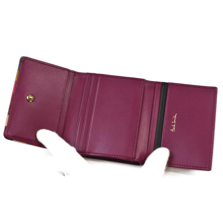 Paul Smith（ポール・スミス） 財布 レディース 三つ折り がま口 ミニ
