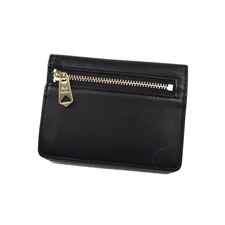 ポールスミス Paul Smith 財布 スワールトリム 2つ折り財布　ブラック Paul Smith（ポール・スミス） 財布 レディース 二つ折り財布