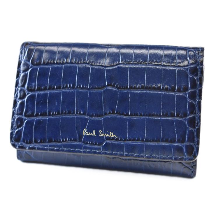ポールスミス マルチケース シティエンボス ブルー PSC301 メンズ 楽天