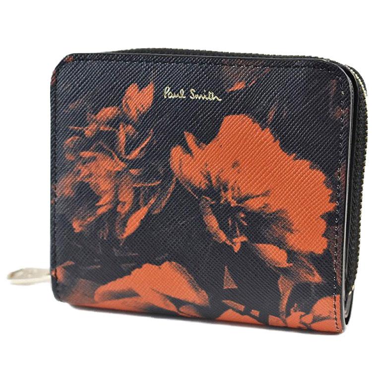 Paul Smith ポールスミス ミニ財布 二つ折り 財布 ラウンドファスナー 
