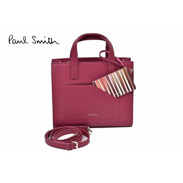 Cuore ショルダーバッグ 15 W7780 Smith レディース ポールスミス ブランド クロスオーバーストライプ ショルダーバッグ カードケース付 女性 ショルダーバッグ トートバッグ Smith ワイン ヤフー店 Paul