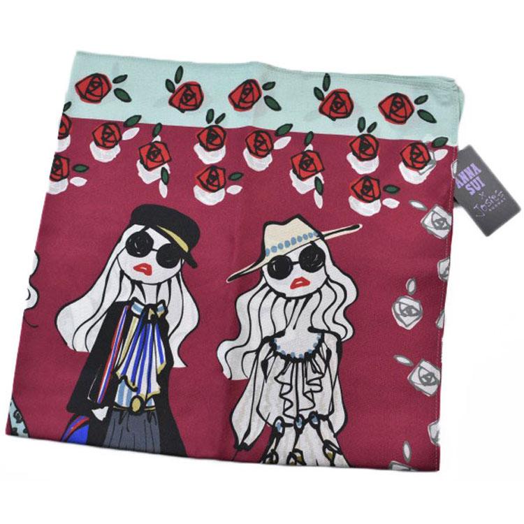 ANNA SUI スカーフ 薄手 アナスイ スクエア レディース Josie