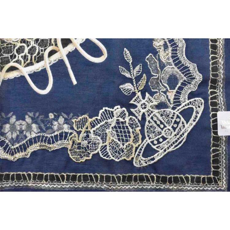 ヴィヴィアンウエストウッド花柄刺繍 ネイビー カジュアルパンツ ヴィヴィアンウエストウッド花柄刺繍 ネイビー カジュアルパンツ