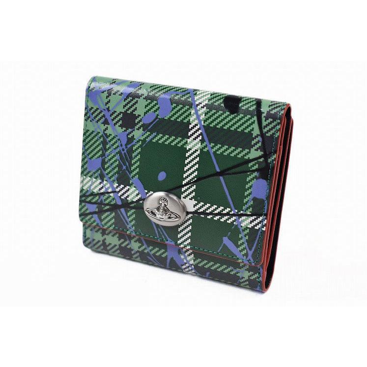 驚きの値段で ヴィヴィアン ウエストウッド 財布 二つ折り レディース ブランド Vivienne Westwood フラップ 箱無 ニュータータン グリーン 二つ折り財布 Economicjusticecoalition Org