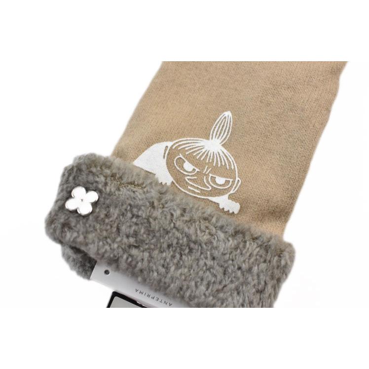 手袋 アンテプリマ レディース ムーミン ウール カシミヤ混 リトルミイ ボア スマホ対応 ベージュ 21-22cm | ANTEPRIMA | 02