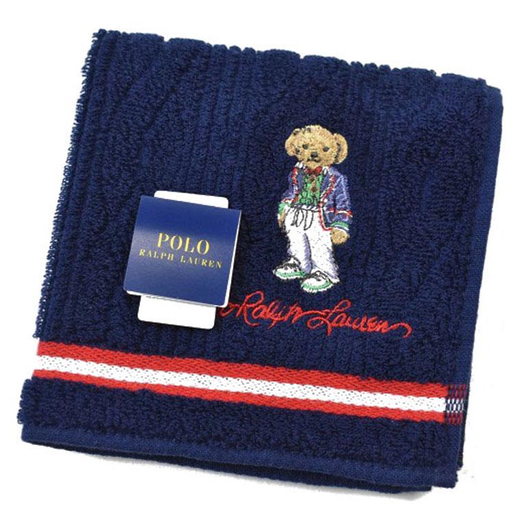 □POLO/ポロ・ラルフローレン・ビーチタオル ネイビー/レッド新品