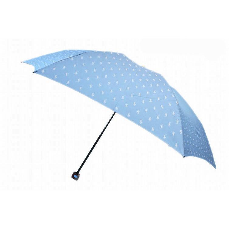 ポロ ラルフローレン リボンロゴ ブルー 雨傘 ジャンプ式 長傘