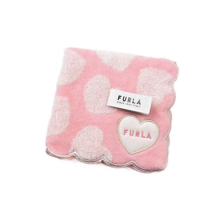 ブランドハンカチ （FURLA フルラ タオルハンカチ レディース ピンク  