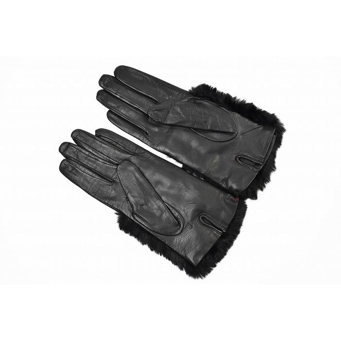 LANVIN（ランバン） 手袋 レディース オン ブルー 黒 革手袋 防寒