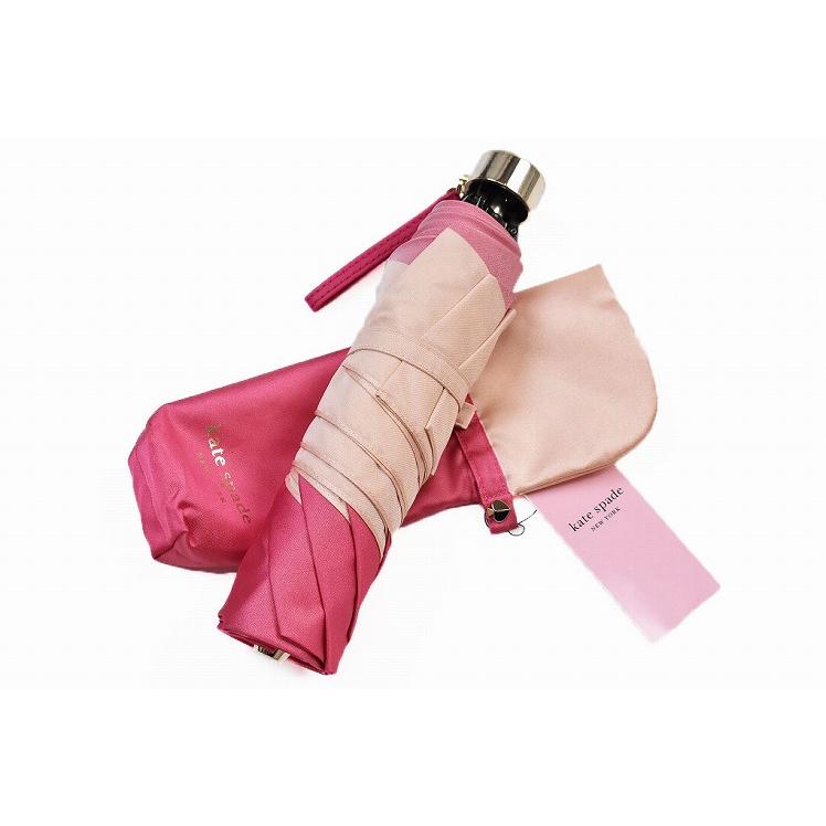 傘 ケイトスペード ニューヨーク 雨傘 折りたたみ 傘 レディース ブランド バイカラー デザイン ピンク 55cm 女性 婦人｜cuore777｜03