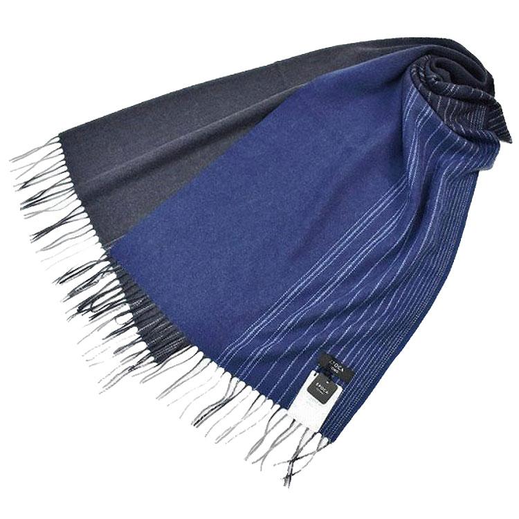 エポカ ウォモ マフラー メンズ ブランド Epoca Uomo カシミヤ 100 青 ブルー 紺 ネイビー グレー グラデーション ストライプ 秋冬 防寒 男性 紳士 56 W7674 Cuore ヤフー店 通販 Yahoo ショッピング