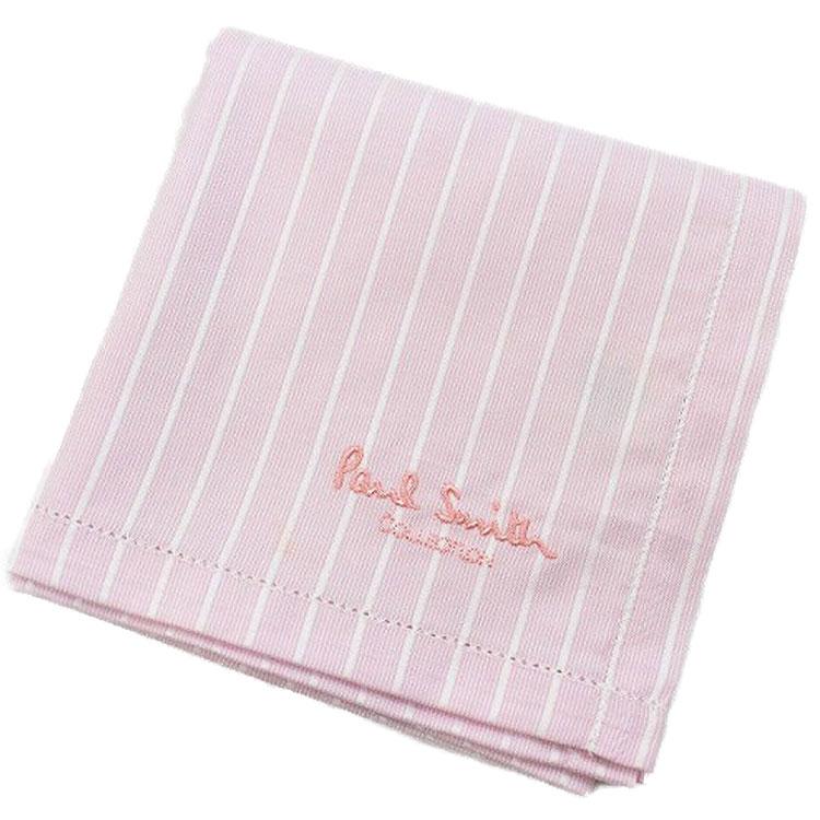 ハンカチ メンズ ポールスミス1枚 ピンク ホワイト 白 ストライプ プレゼント 20代 30代 40代 50代 男性 紳士 ギフト | Paul Smith