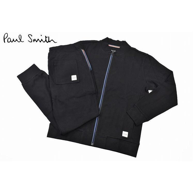 ポールスミス ルームウェア メンズ ブランド Paul Smith 上下 セット ジップ ストレッチ スウェット パジャマ 長袖 ロングパンツ 秋 冬 黒 ブラック 男性 紳士 60 Q0017 Cuore ヤフー店 通販 Yahoo ショッピング