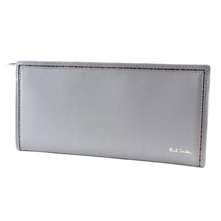 【新品】ポールスミス✨インセットストライプ 2つ折り財布 ダークグレー 財布 Paul Smith ポールスミス 二つ折財布 グレー マルチカラー イタリア製