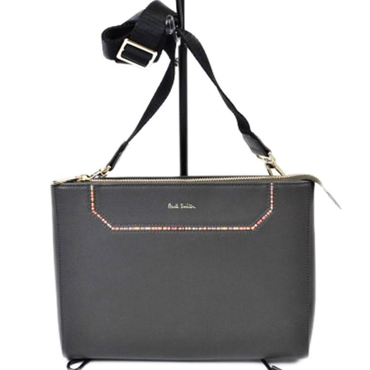 ポールスミス サコッシュ バッグ メンズ ブランド Paul Smith ストライプインセット チャコール グレー 男性 紳士 APS232 | Paul Smith