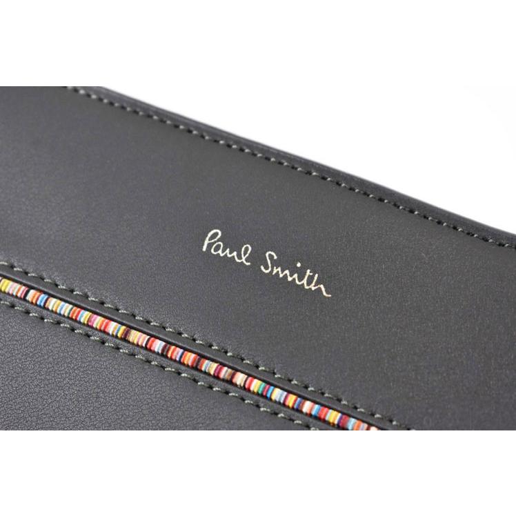 ポールスミス サコッシュ バッグ メンズ ブランド Paul Smith ストライプインセット チャコール グレー 男性 紳士 APS232 | Paul Smith | 05
