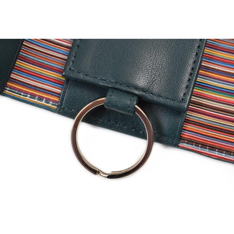 【新品】ポールスミス　マルチストライプトリムインサイド ケース　キーケース Paul Smith（ポール・スミス） キーケース 4連 メンズ ブランド マルチ
