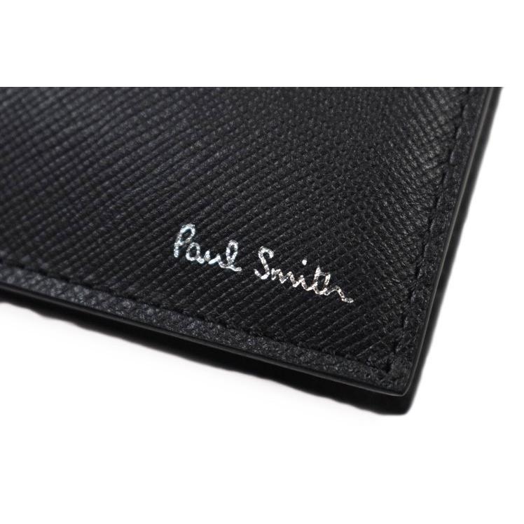 未使用✨ポールスミス カードケース ミニクーパー マルチストライプ 黒 レザー Paul Smith（ポール・スミス） カードケース メンズ ブランド ニュー