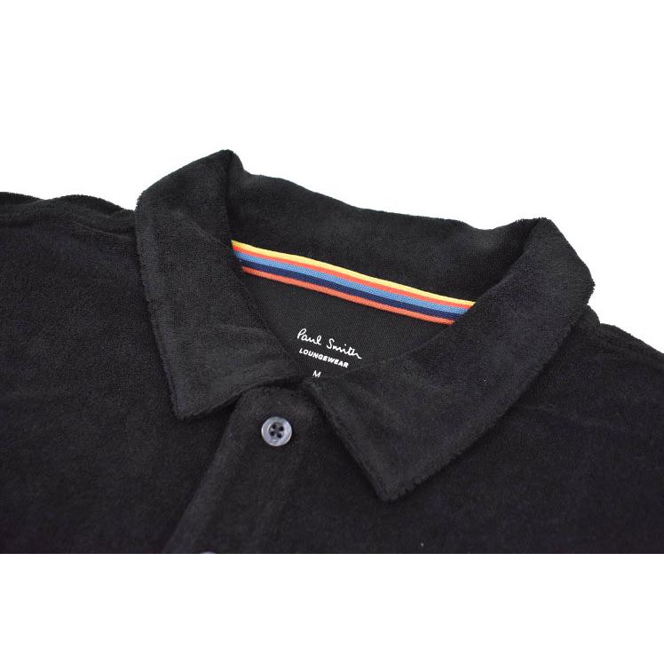 ポールスミス ラウンジウェア リッチパイル ラウンジポロシャツ Ｌブラウン新品 Paul Smith（ポール・スミス） ポロシャツ メンズ 半袖 ラウンジウエア