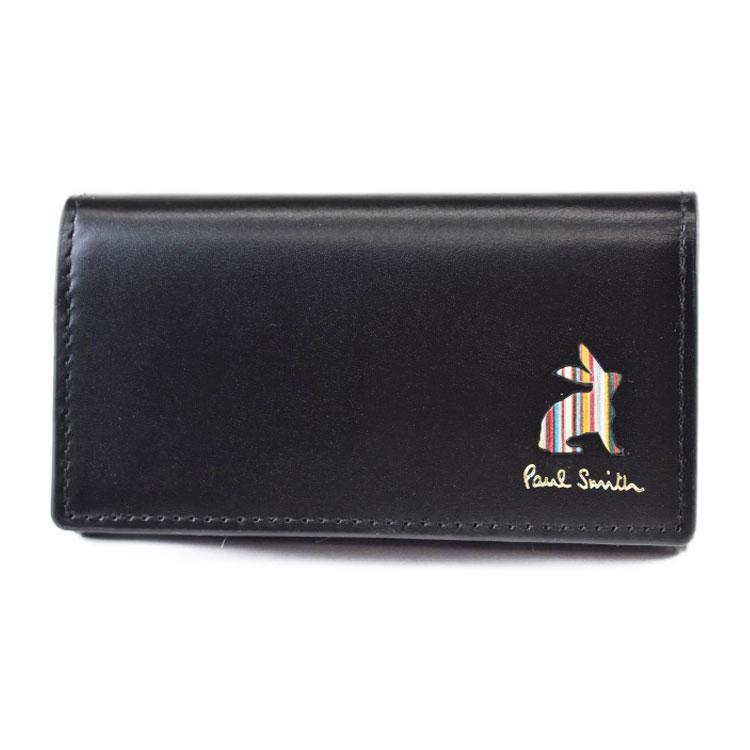 新品 ポールスミス キーケース マーケトリーストライプ ブラック メンズ Paul Smith（ポール・スミス） キーケース 5連 メンズ ブランド マーケ