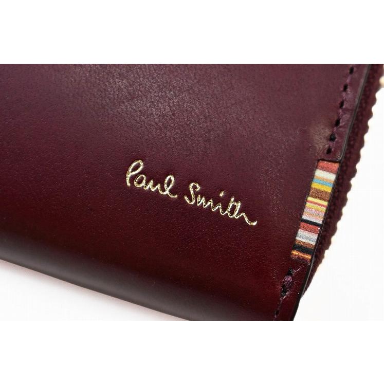 新品 ポールスミス 長財布 ラウンドファスナー コードバン調 ワイン レザー Paul Smith ポールスミス 長財布 財布 メンズ ブランド ハイ