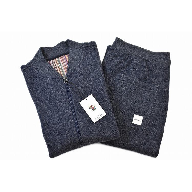 メーカー直売 部屋着 紳士 男性 冬 秋 ネイビー Ll L M ロングパンツ ジップ 長袖 パジャマ スウェット セット 上下 Smith Paul ブランド メンズ 裏起毛 ルームウェア ポールスミス 新品 ギフト プレゼント おしゃれ ナイトウェア 下着 靴下 部屋着